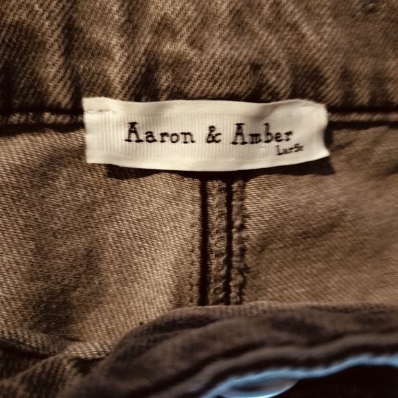 Relaxed Boyfriend Jeans with Drawstring Waist in Washed Grey/Taupe - Picture 5 of 10